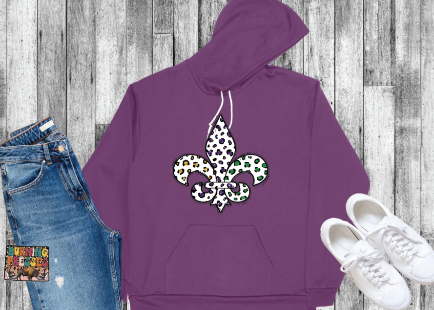 1161 Mardi Gras Fleur-De-lis DTF/Sublimation Transfer