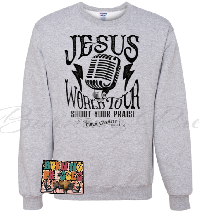 1182 Jesus World Tour in black DTF/Sublimation Transfer