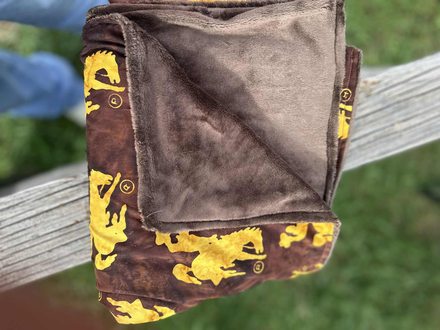 Wyoming Cowboys Minky Baby Blanket