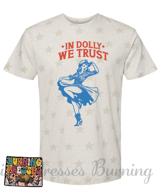 1490 In Dolly We Trust DTF/Sublimation Transfer