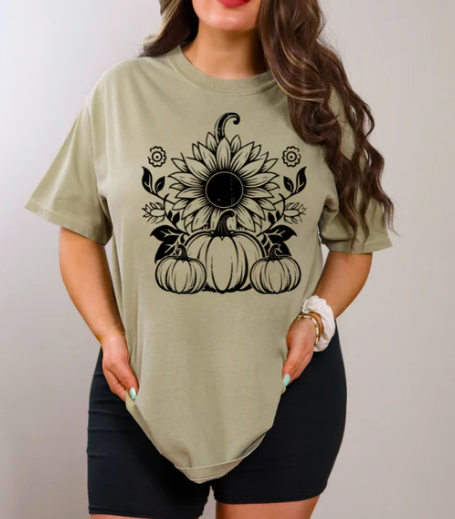 SS151 Sunflower Pumpkin Screen Print