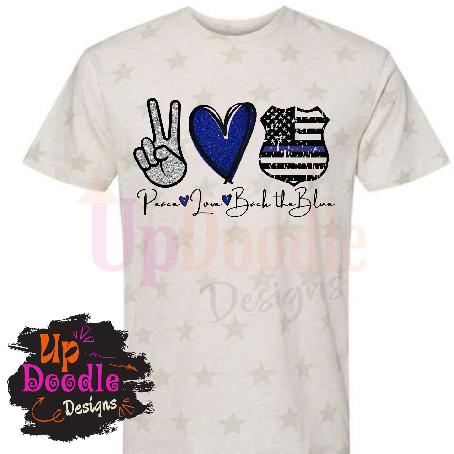 H1599 Peace Love Back the Blue Sublimation/DTF Transfer (Copy)