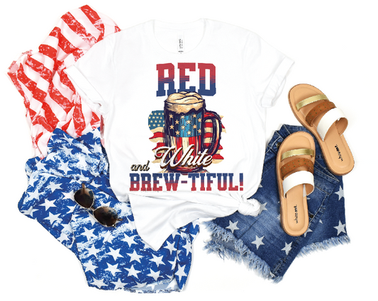 1617 Red White and Brew-tiful Sublimation/DTF Transfer