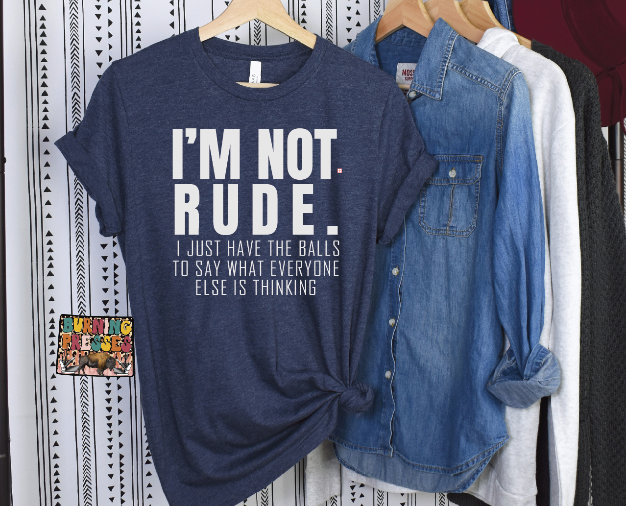 1829 I'm Not Rude DTF/Sublimation Transfer