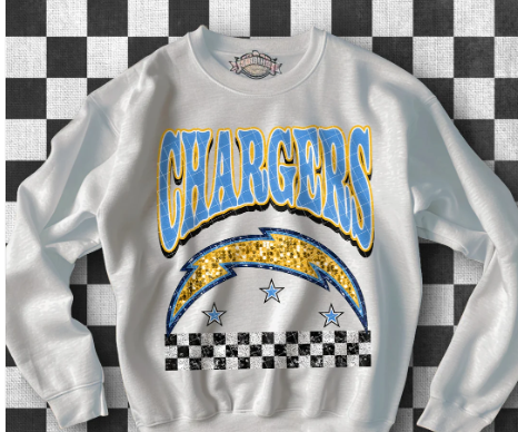 1837 Chargers Football DTF/Sublimation Transfers