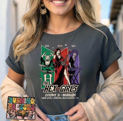 1929 Hex Girls in Black or Tan ink DTF/Sublimation Transfer