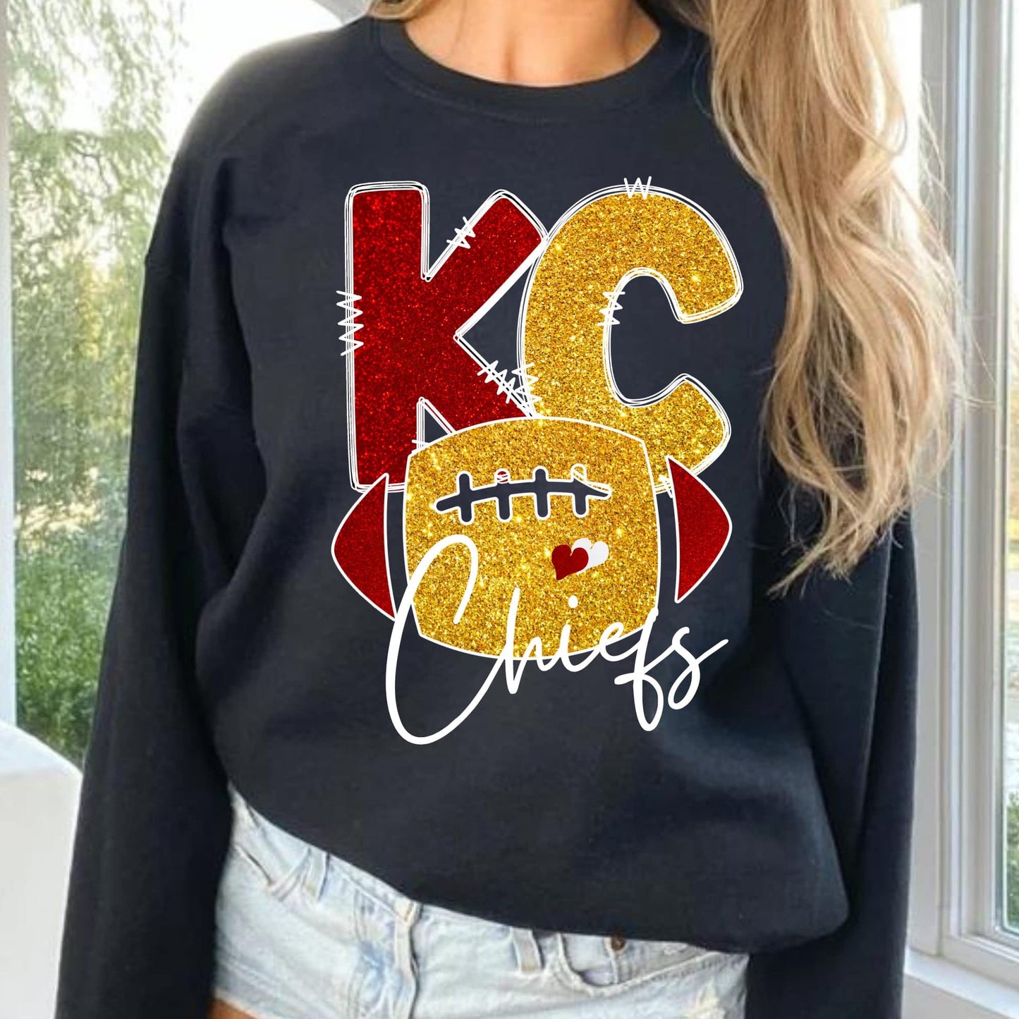 1962 Kansas City Faux Glitter Football Sublimation/DTF Transfer