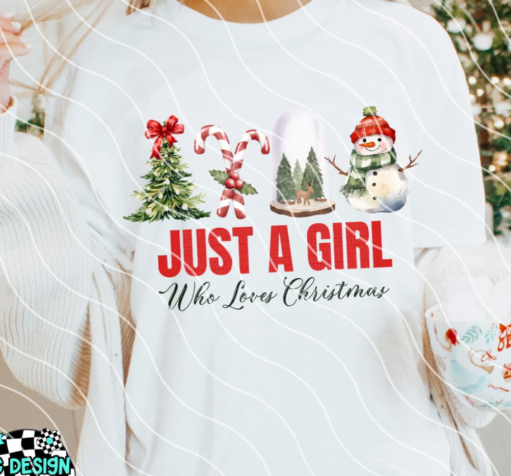 Just a girl who loves Christmas DTF Transfer