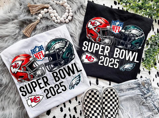 SUPER BOWL 2025 white or black writing DTF/Sublimation Transfer