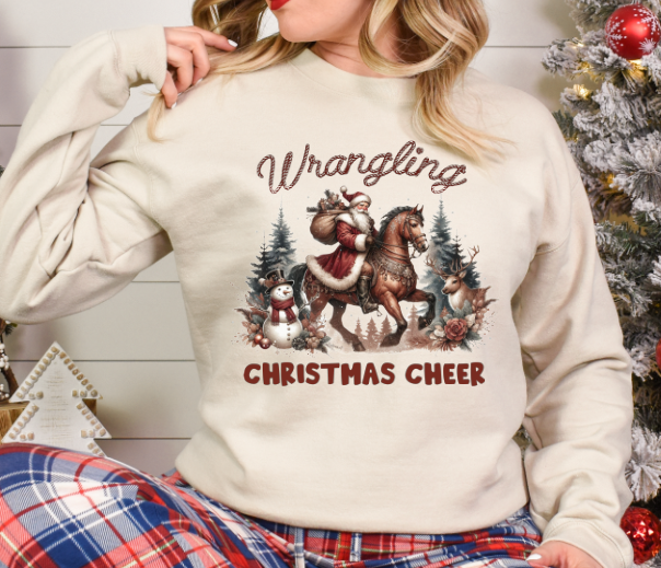 3074 Wrangling Christmas Cheer Sublimation/DTF Transfer