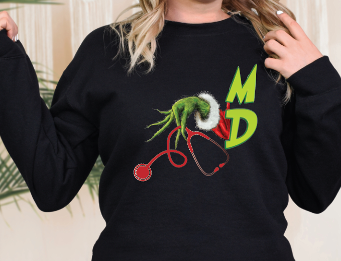 3096 Grinch (CMA, Nurse, CNA, MD) Sublimation/DTF Transfer