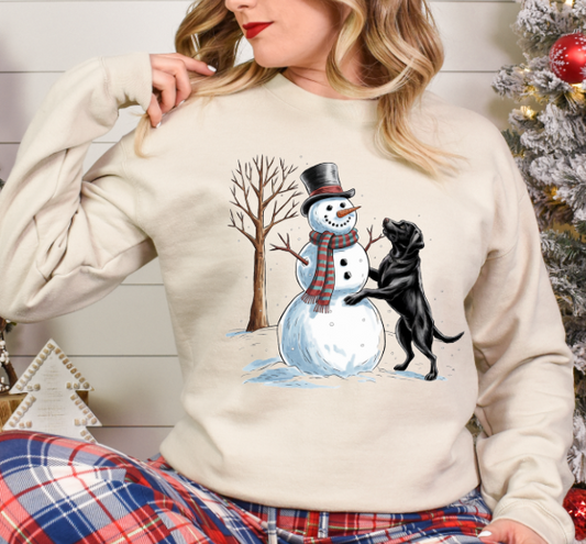 3133 Snowman and lab Sublimation/DTF Transfer