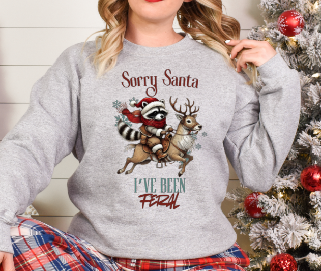 3135 Sorry Santa I've Been Feral Sublimation/DTF Transfer