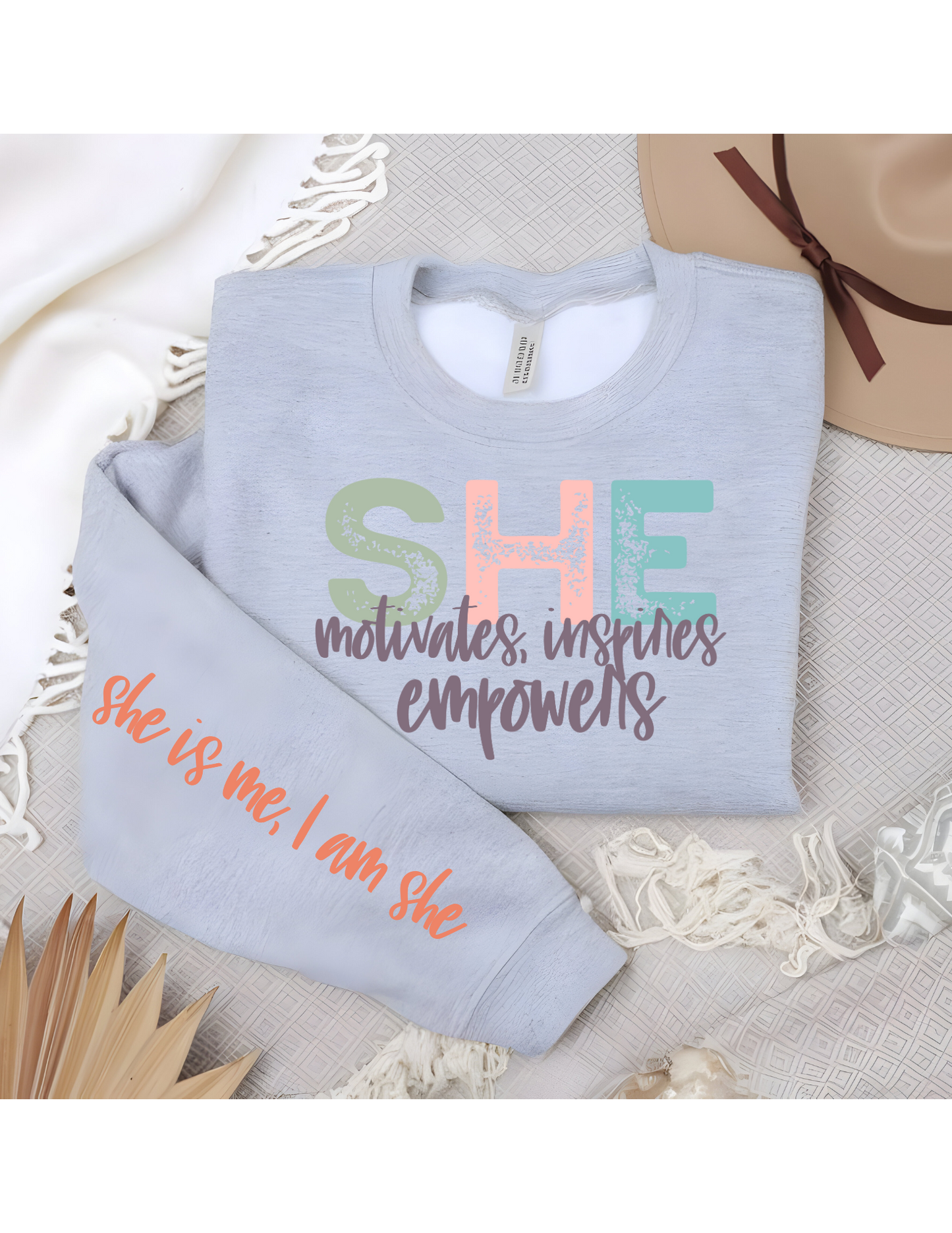 3198 She motivates with sleeve DTF/Sublimation Transfers