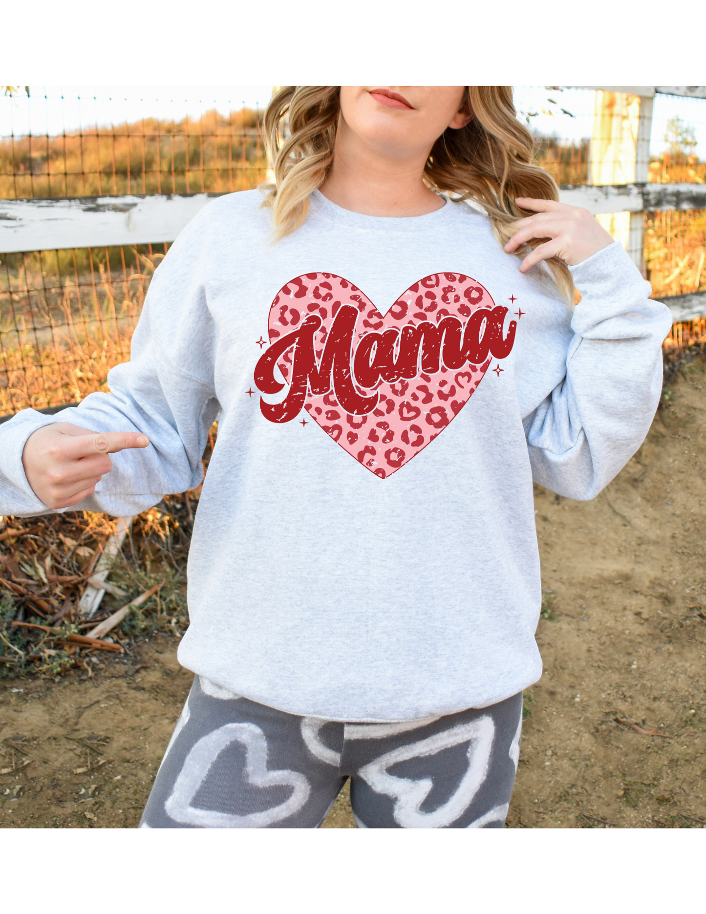 3236 Mama Leopard red/pink Heart DTF/Sublimation Transfers