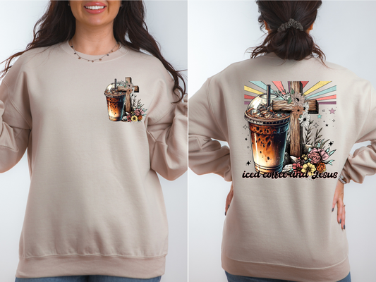 3395 Coffee and Jesus pocket and back design DTF/Sublimation Transfers