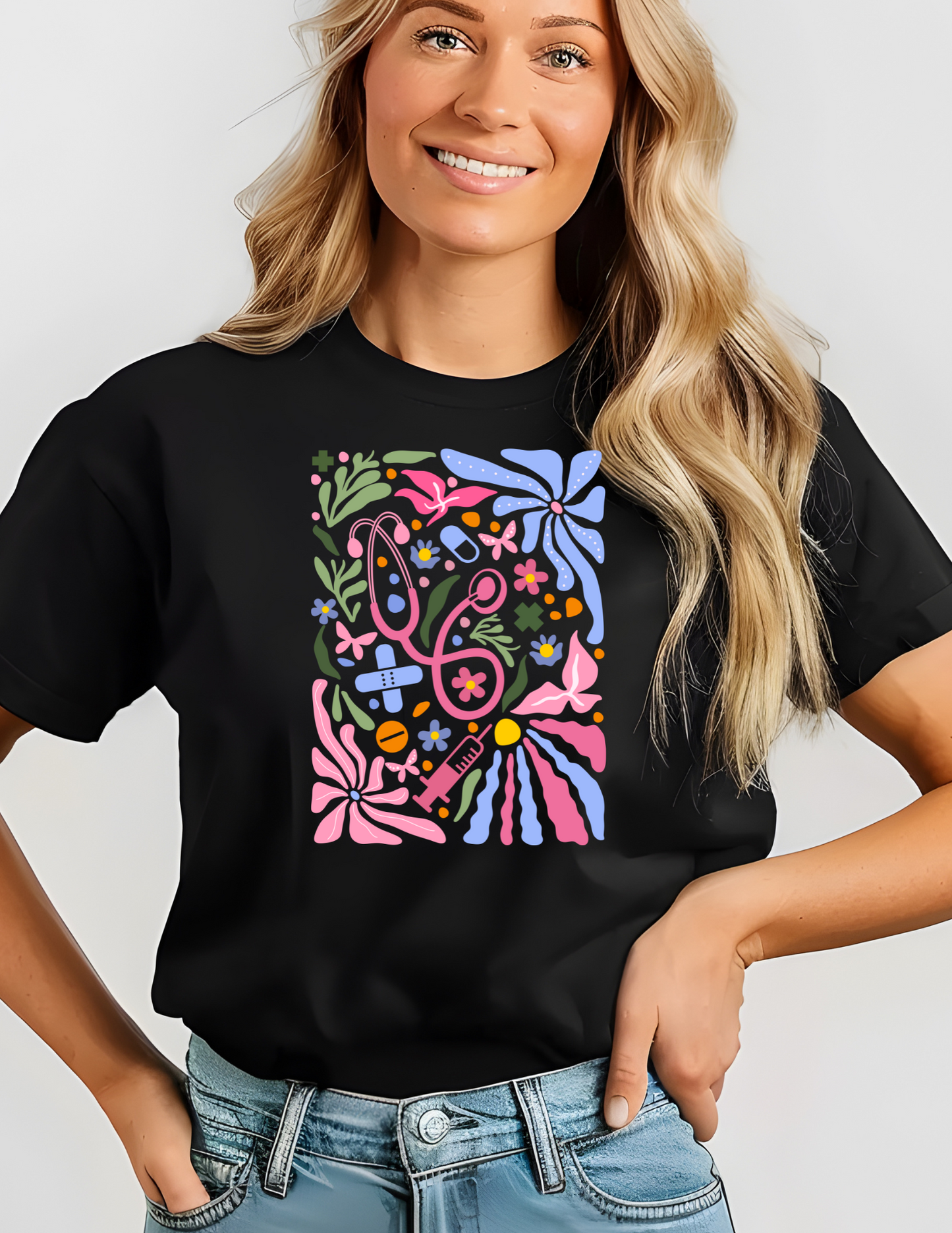 3463 Pink Stethoscope DTF/Sublimation Transfers