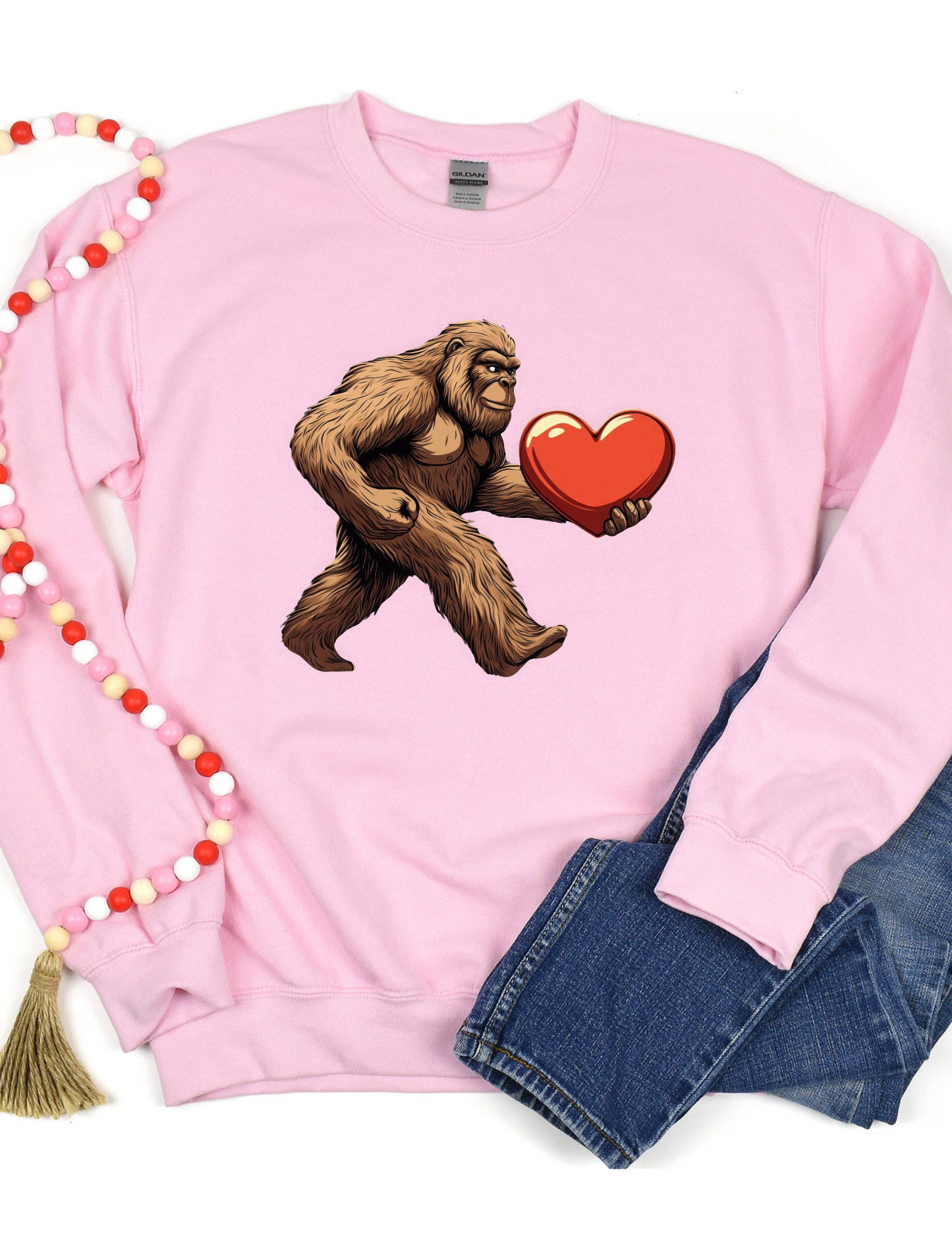 3476 Bigfoot heart DTF/Sublimation Transfer