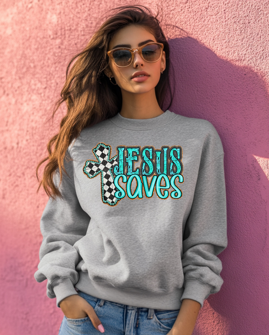 3546 Jesus Saves DTF/Sublimation Transfer