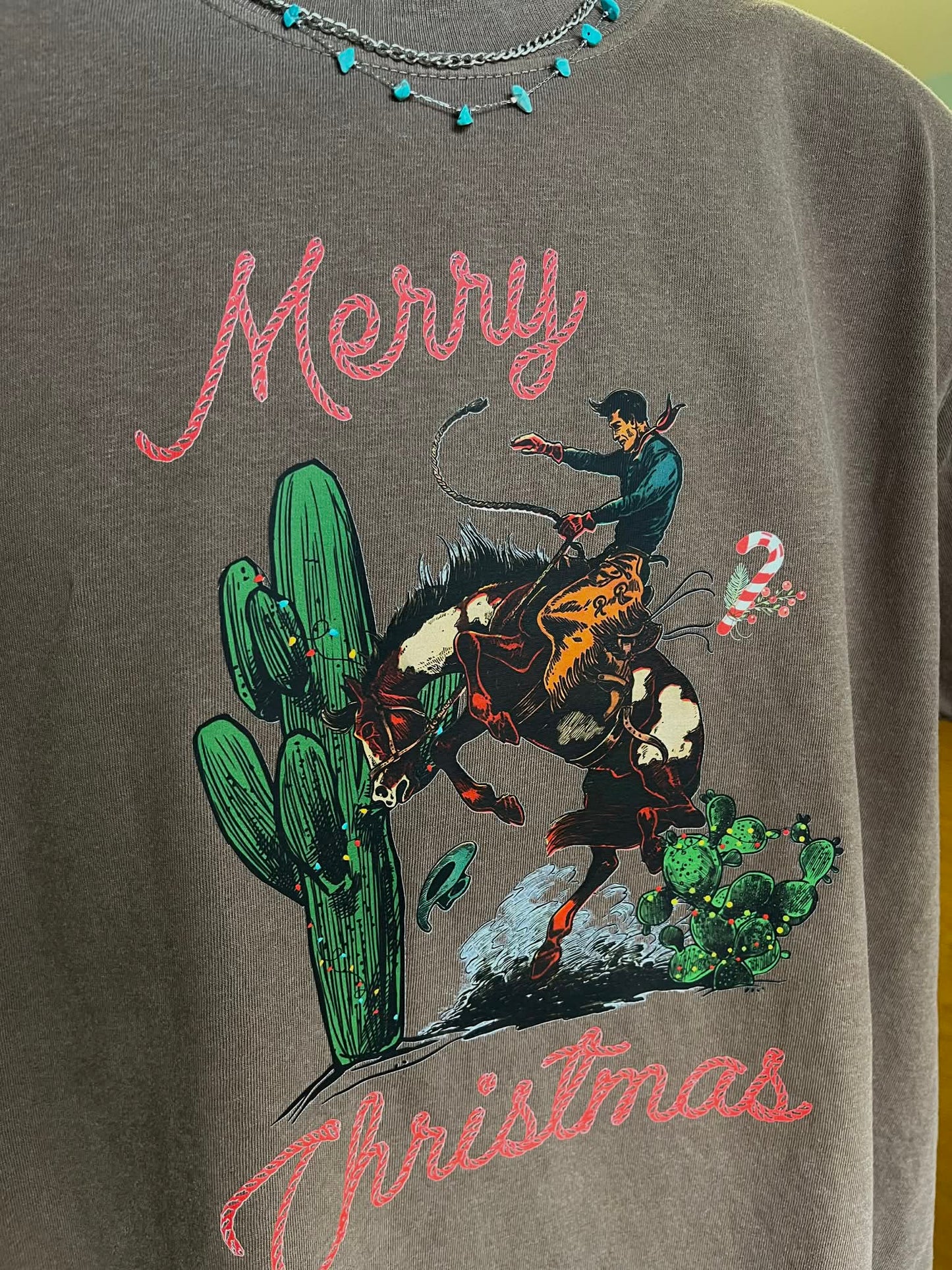 Western Merry Christmas Comfort Colors T-shirt