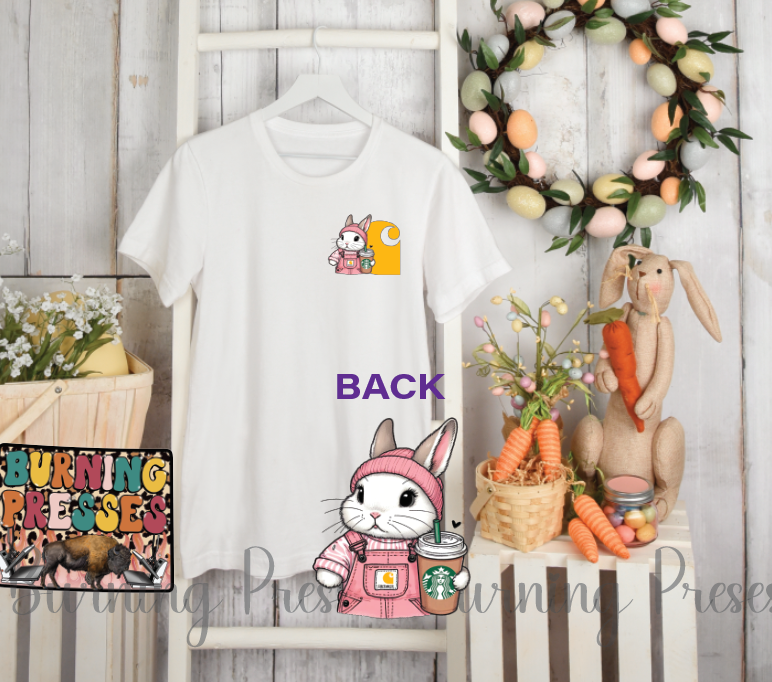 Car3 Overall Bunny with Iced Coffee TF/Sublimation Transfer