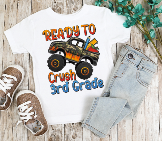 Ready to Crush Preschool-6th Grade Pick a Grade Monster Truck