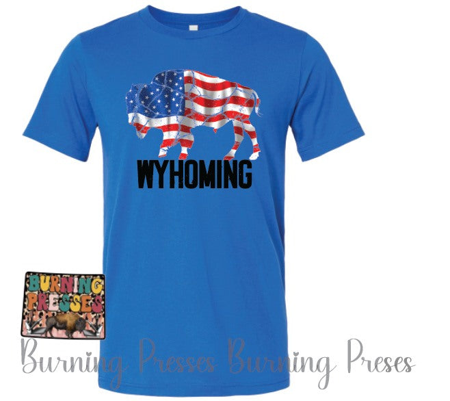 WYHOMING T-shirt in Blue or Grey