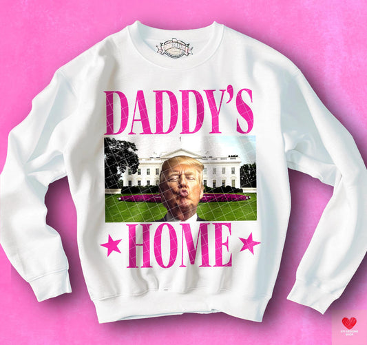 3101 Daddy's Home Kiss Red or Pink Sublimation/DTF Transfer