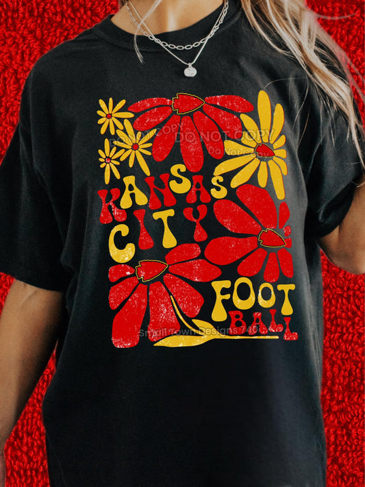 Floral Kansas City Football DTF Transfer