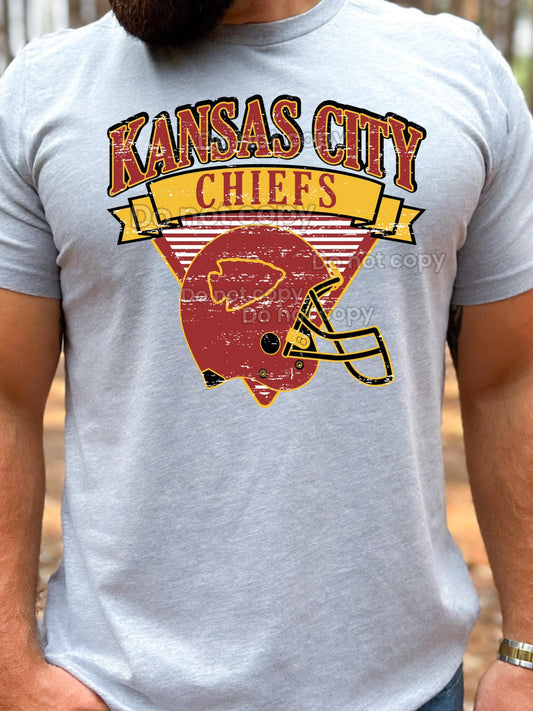 Distressed stripes Kansas City Football DTF Transfer