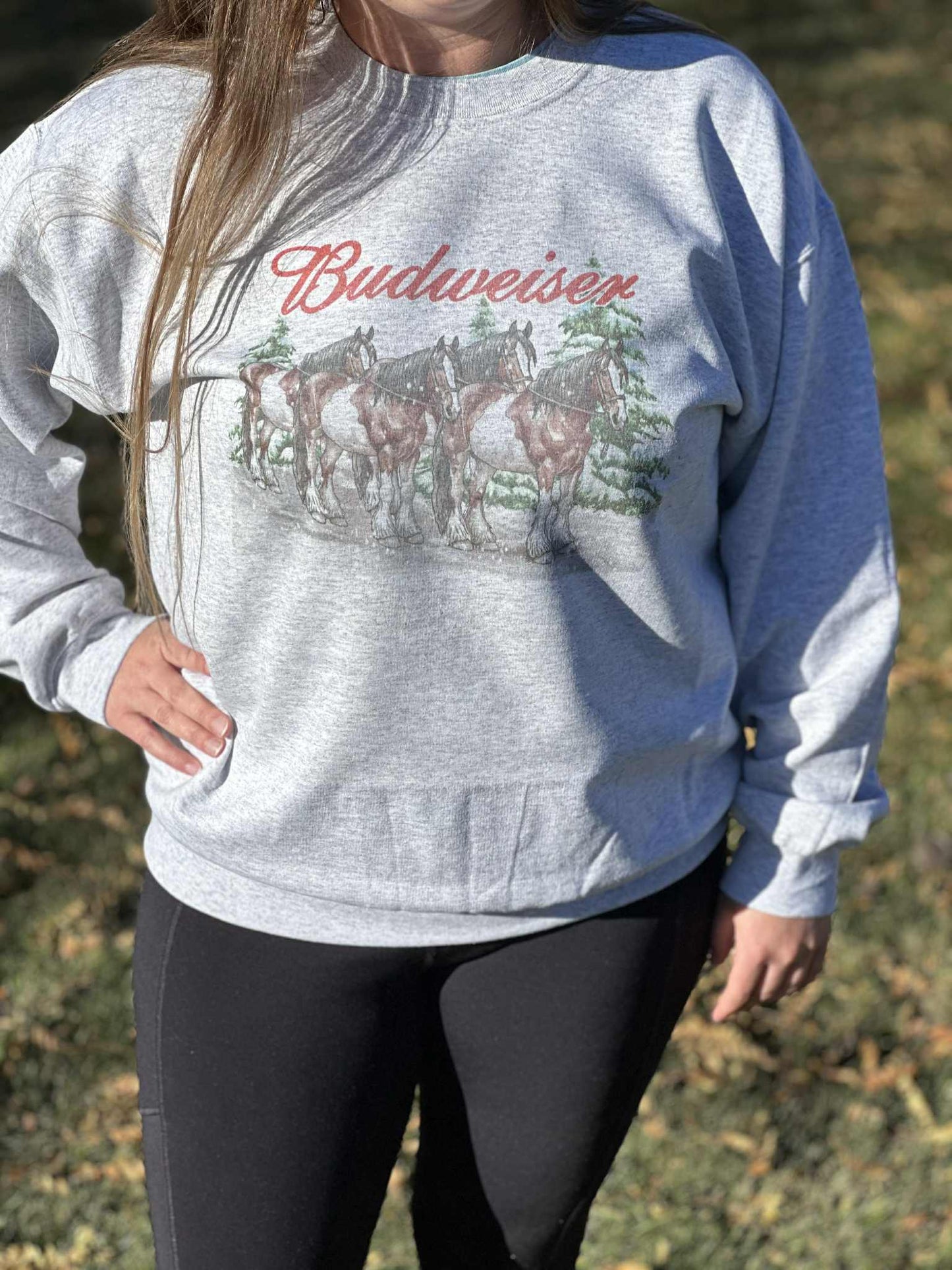 Beer Horses Christmas Crewneck