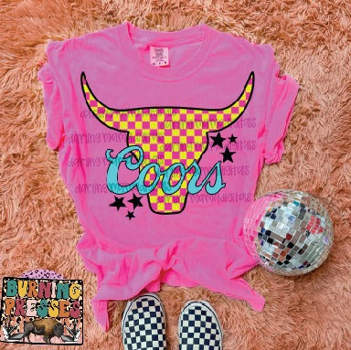 Beer bull skull DTF Transfer