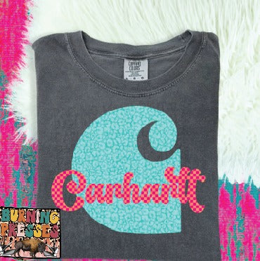 Car blue and pink  DTF Transfer