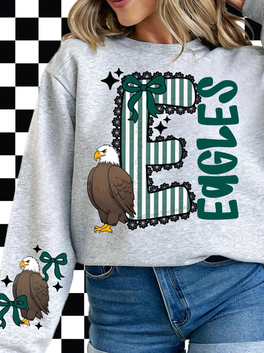 Eagle Team Spirit Green and white DTF Transfer