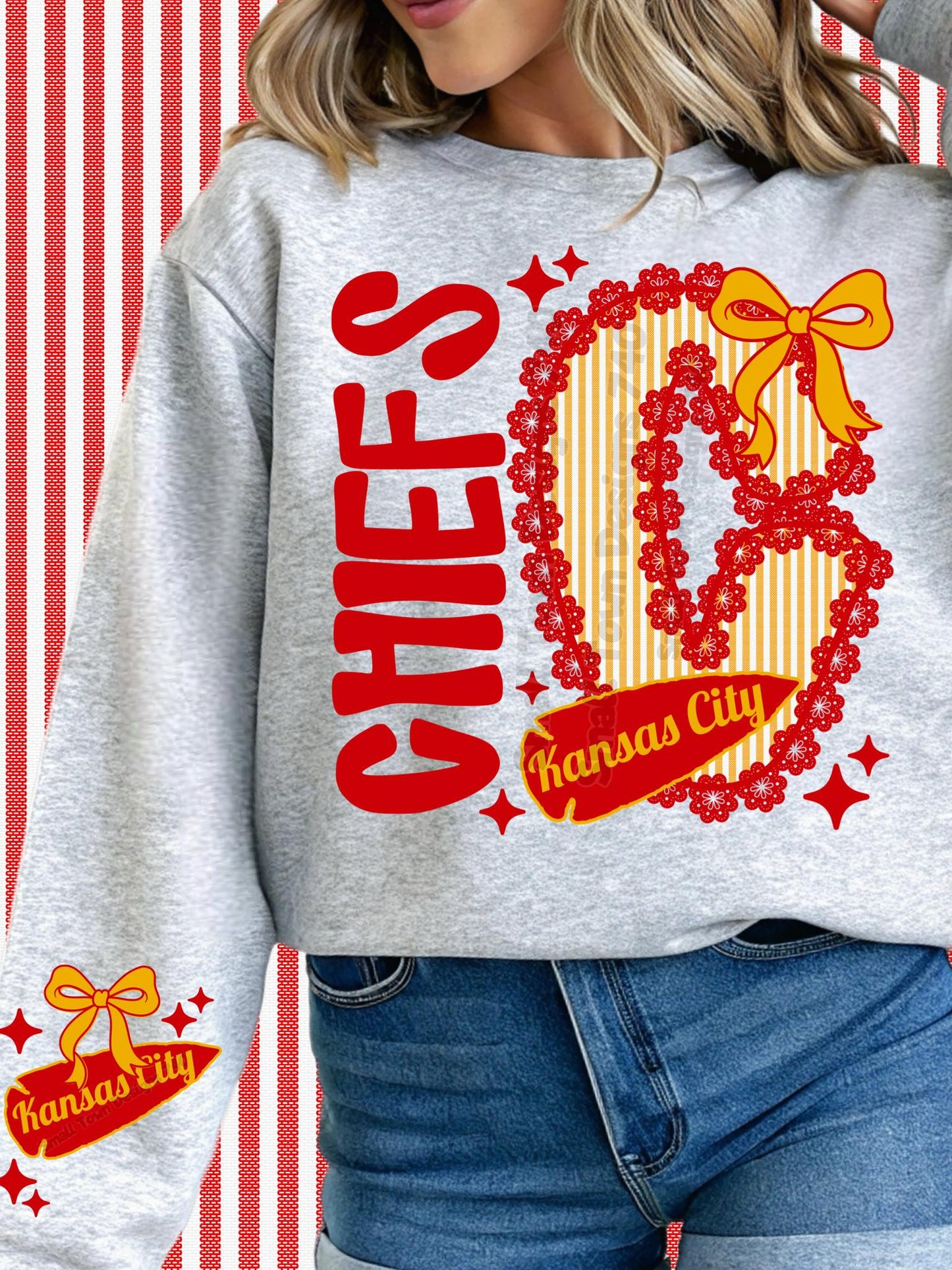 KC faux lace with sleeve DTF Transfer