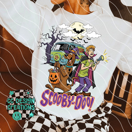 Shaggy and the Gang Halloween DTF Transfer