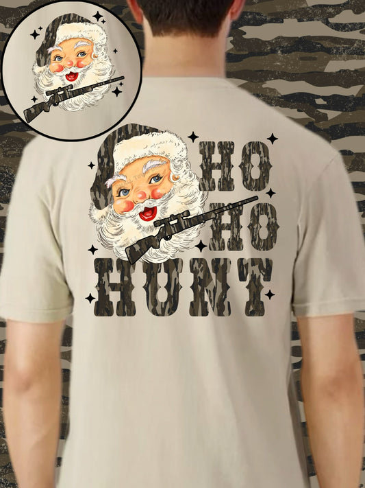 HO HO Hunt with front and back DTF Transfer