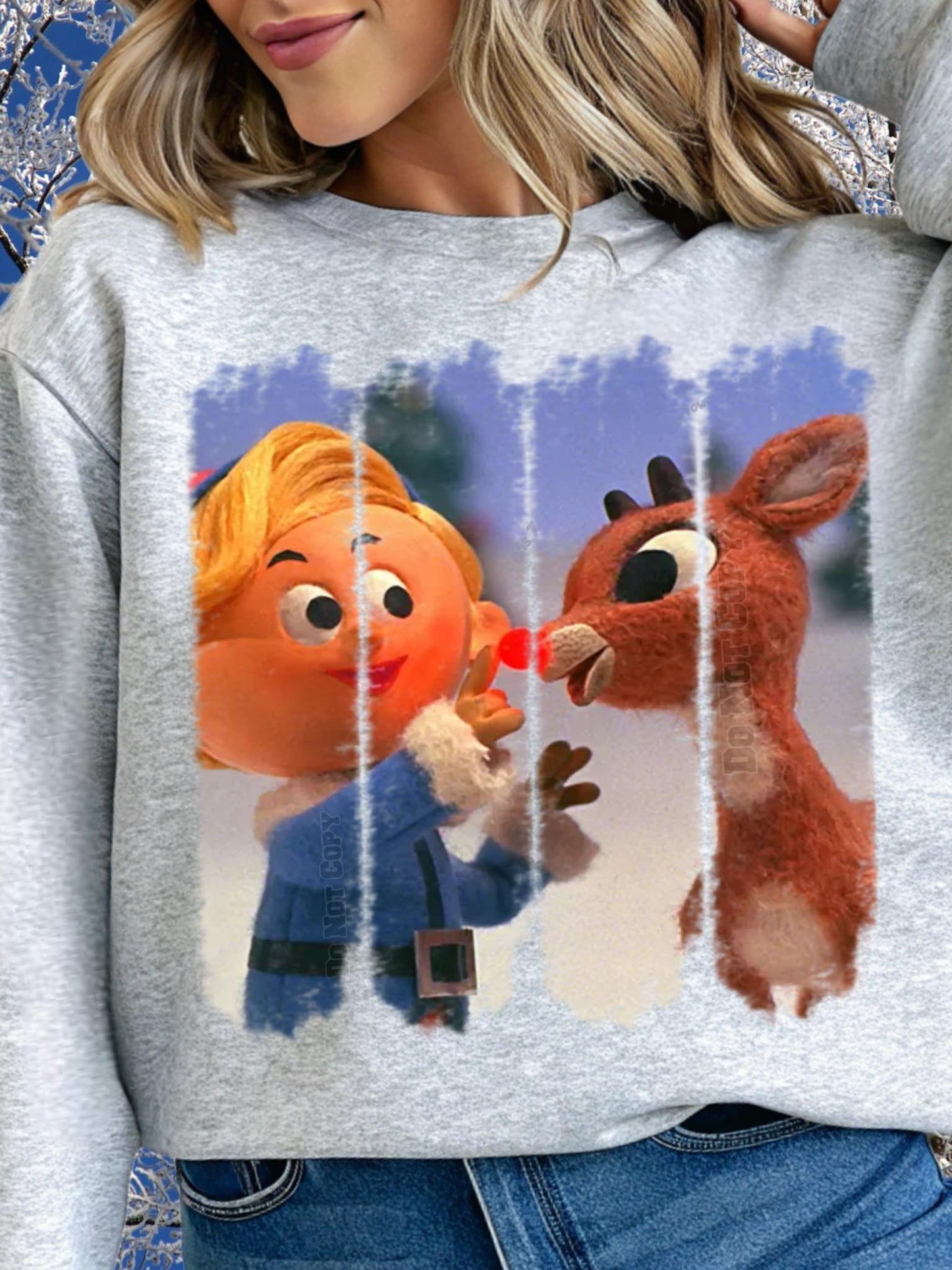 Rudolph the red nose reindeer DTF Transfer