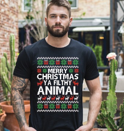 Merry Christmas ya filthy animal DTF Transfer