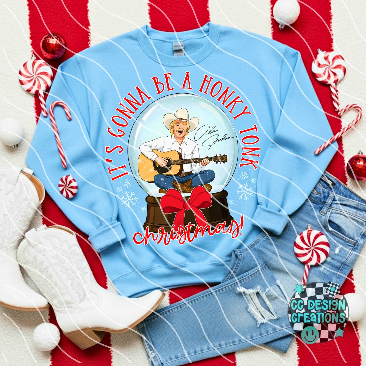 PIck between 5 singer Christmas DTF Transfer