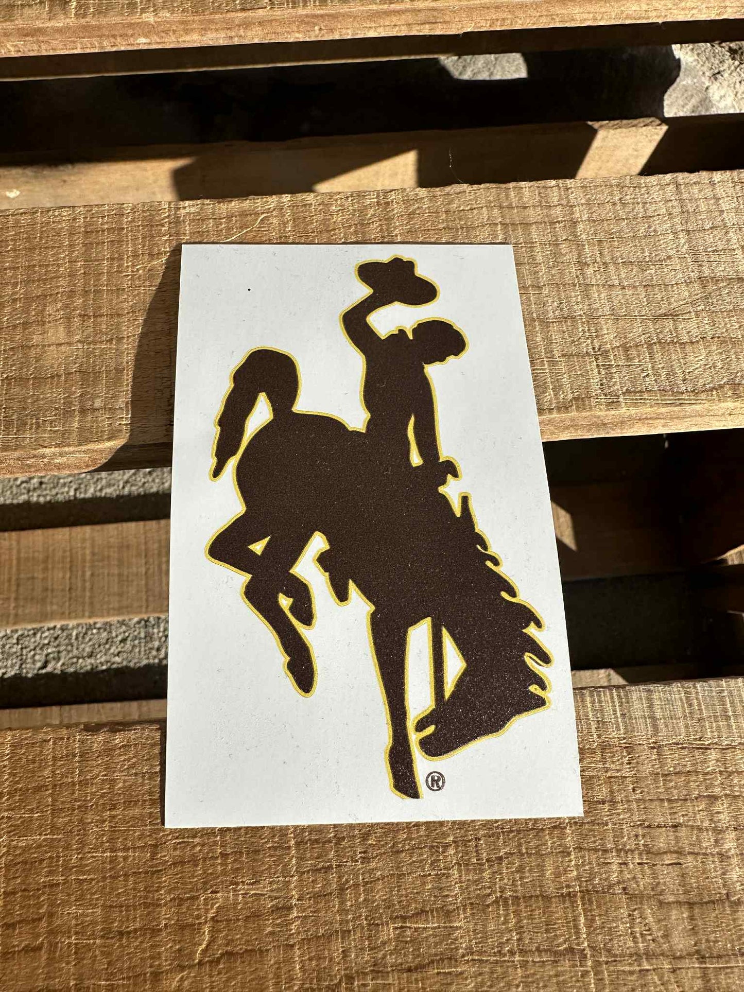 Wyoming Bucking Horse Vinyl Sticker