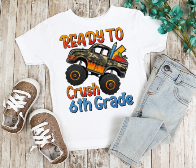 Ready to Crush Preschool-6th Grade Pick a Grade Monster Truck