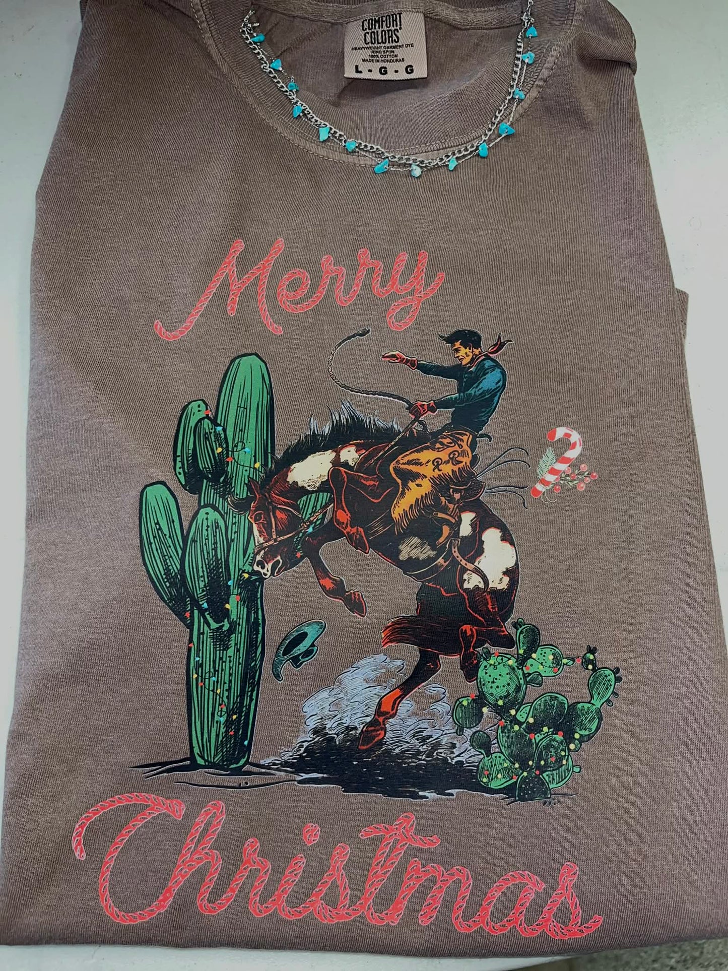 Western Merry Christmas Comfort Colors T-shirt