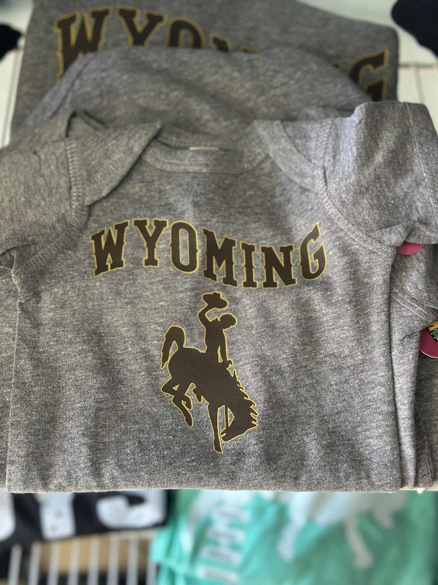 Youth Wyoming Grey T-shirt or onesie