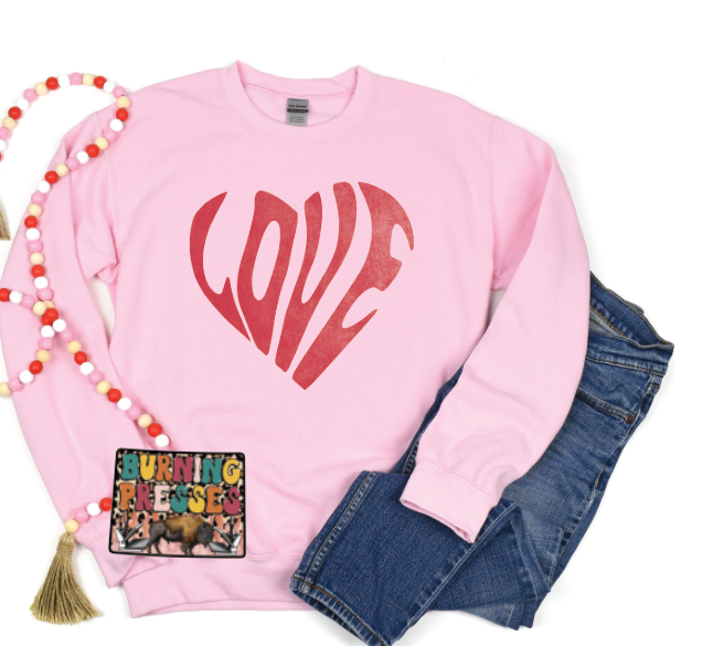 907 Love in shape of heart DTF/sublimation Transfer