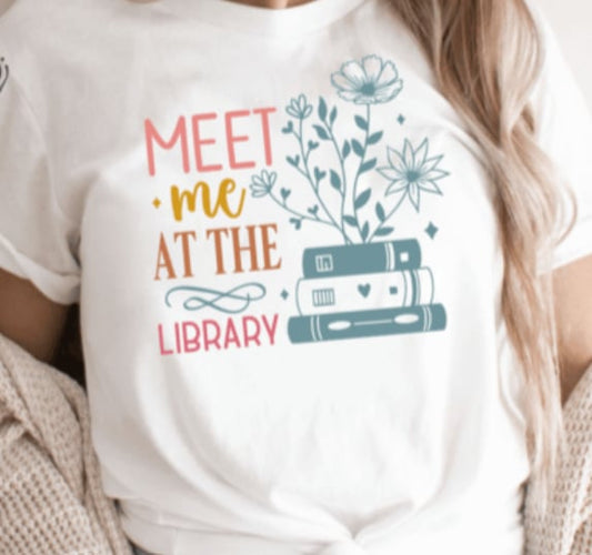 Meet me at the Library DTF transfer