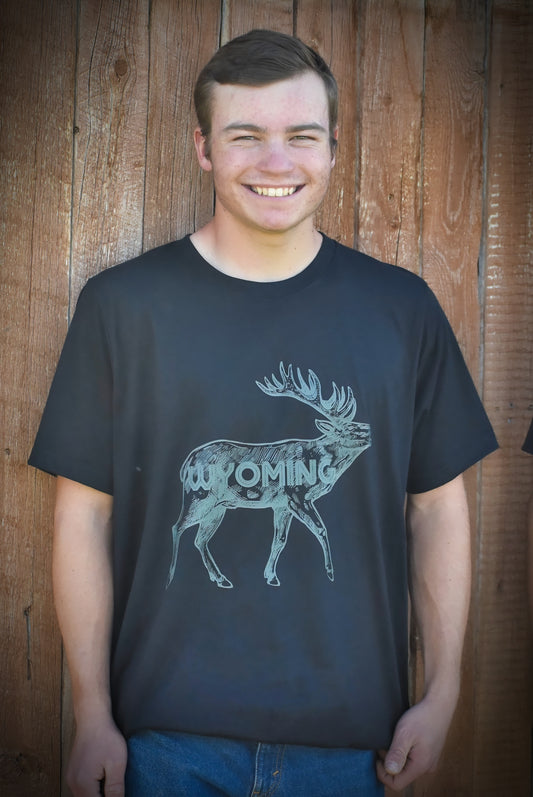 Men's Wyoming Elk T-shirt or Hoodie