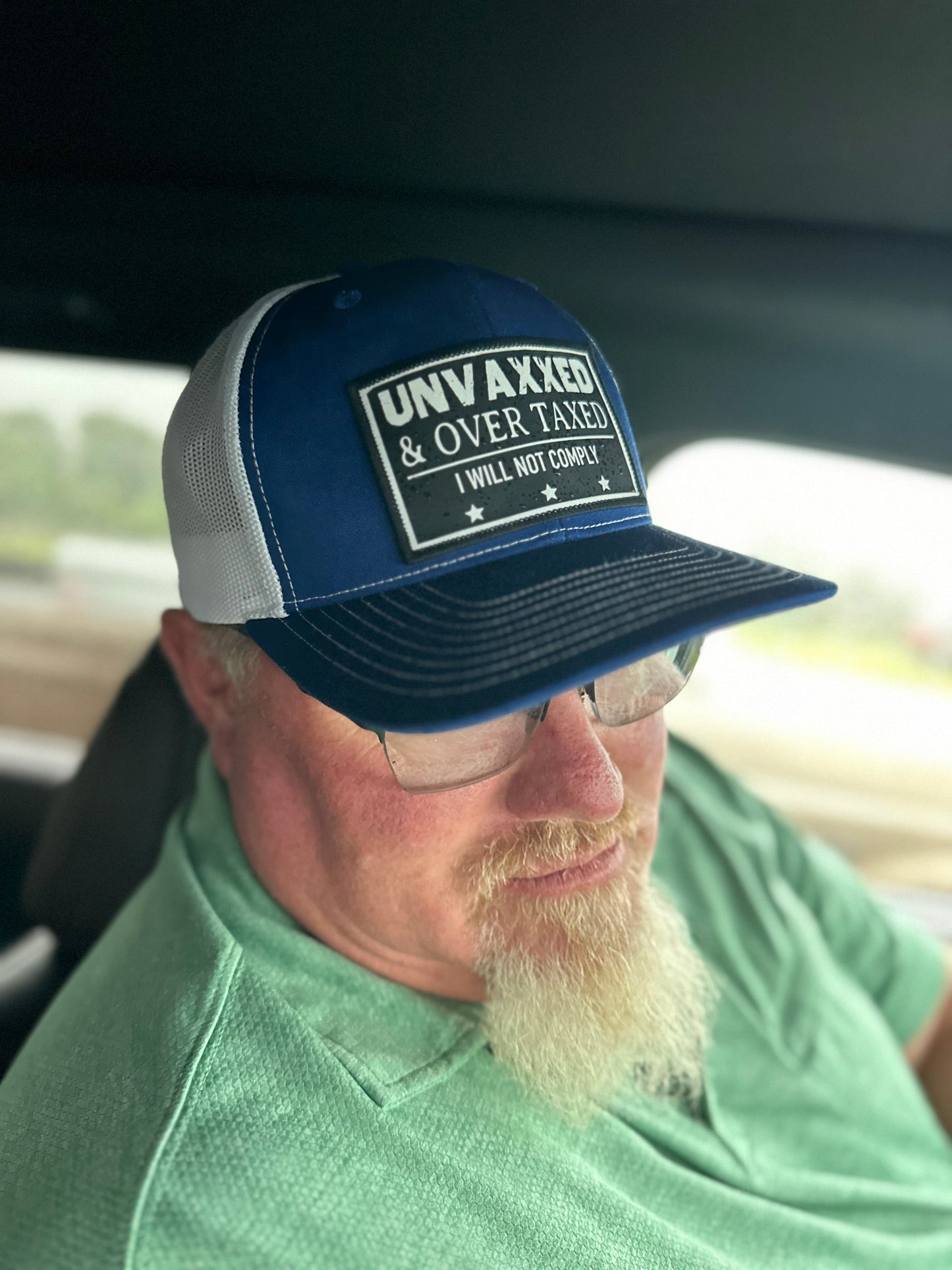 1763 Unvaxxed and Overtaxxed I will not comply Hat Transfer