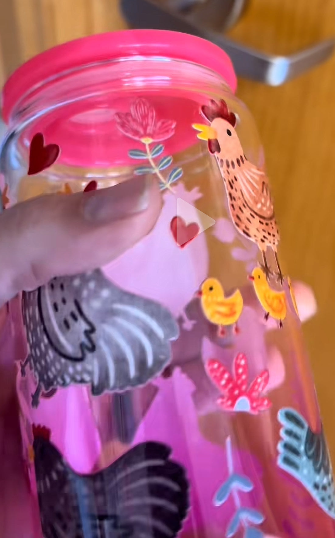 Chicken glass tumbler