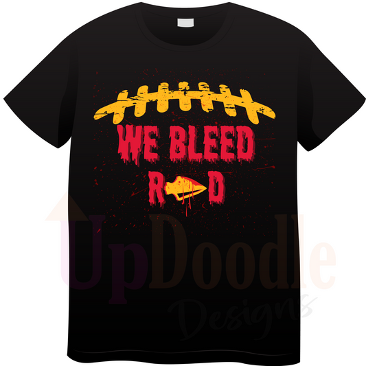 H927 Football We bleed red DTF/Sublimation Transfer